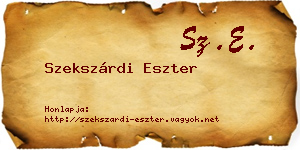 Szekszárdi Eszter névjegykártya