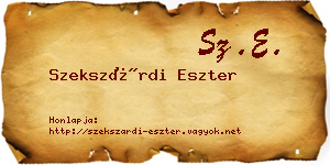 Szekszárdi Eszter névjegykártya