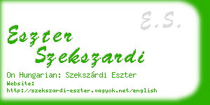 eszter szekszardi business card